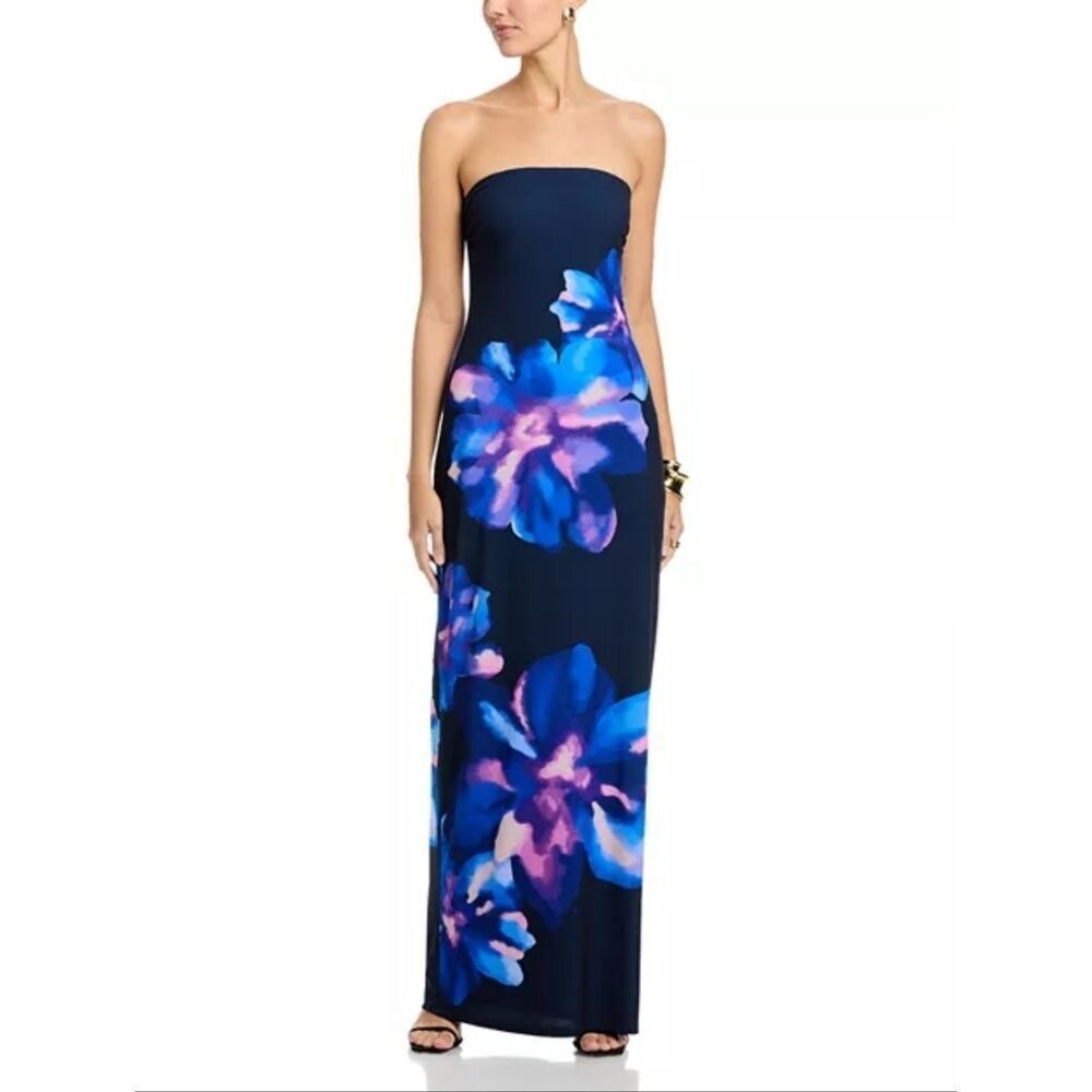 NWOT Ramy Brook Nora Floral Strapless Maxi Dress